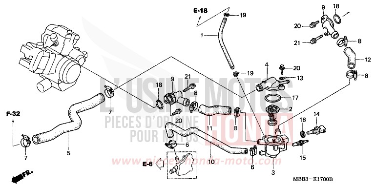 WASSERROHR von VTR "FireStorm" PEARL LIVELY ORANGE (YR179) von 1999
